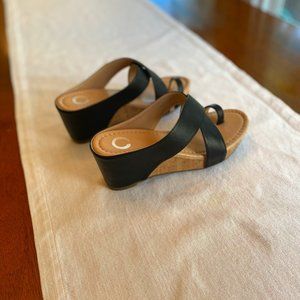 Crisscross Toe Wedge Sandals